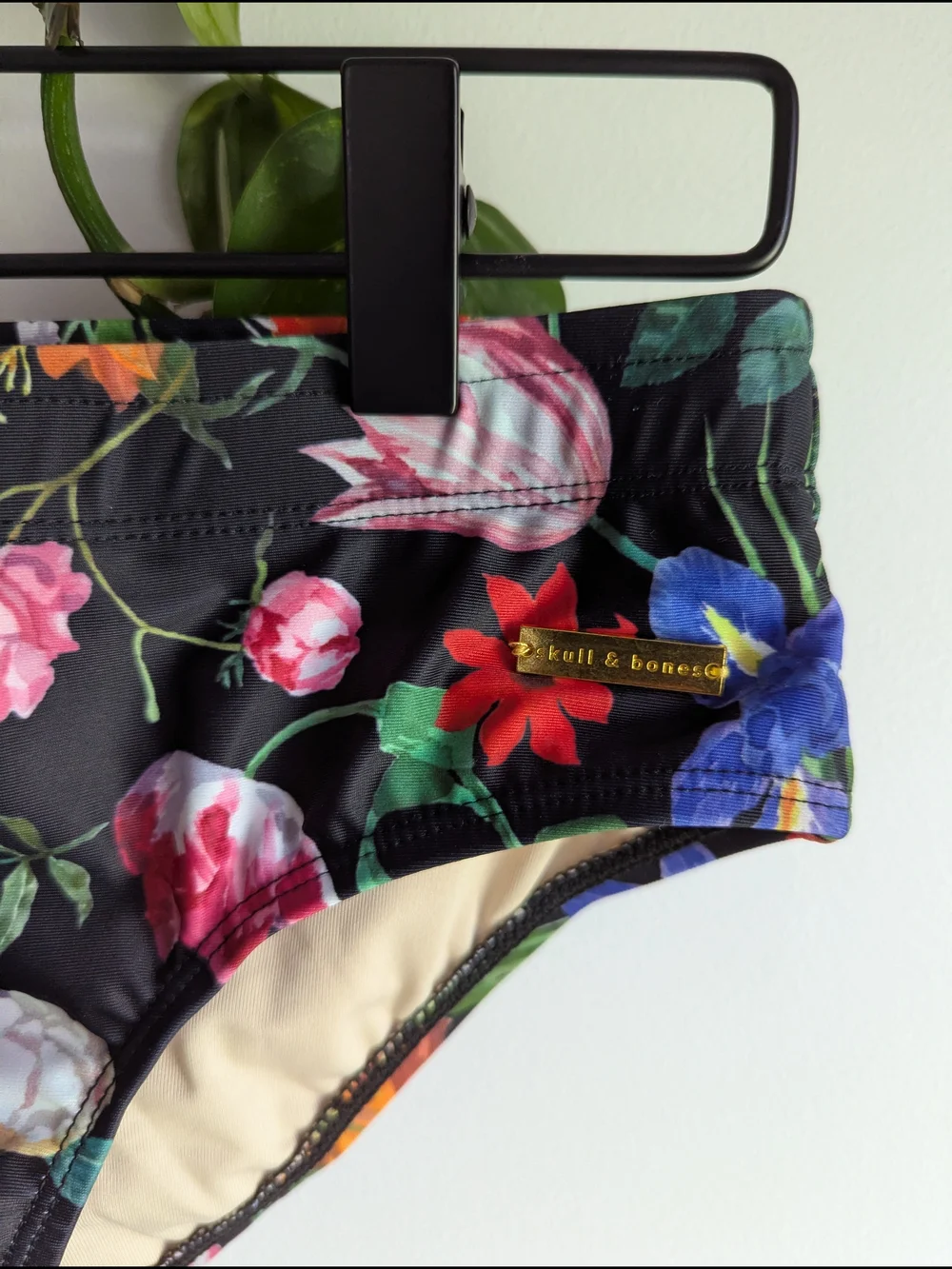 Men's Floral Swim Trunks - Skull & Bones - Picture 2 of 3